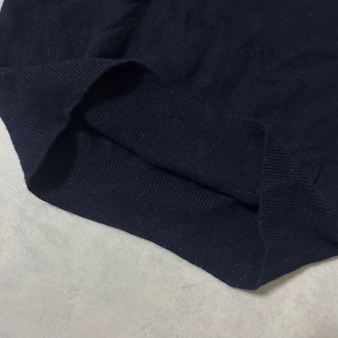 プレイコムデギャルソン ニット ハートワッペン Vネック ネイビー AD2009