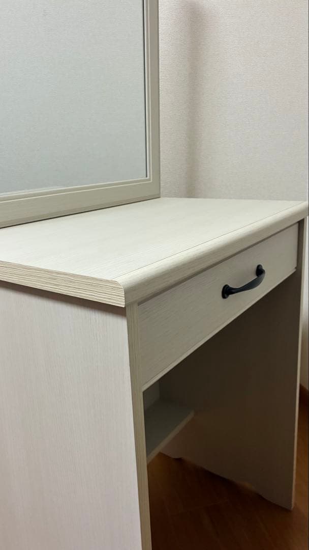 ホワイト ドレッサー・鏡台 引き出し付き