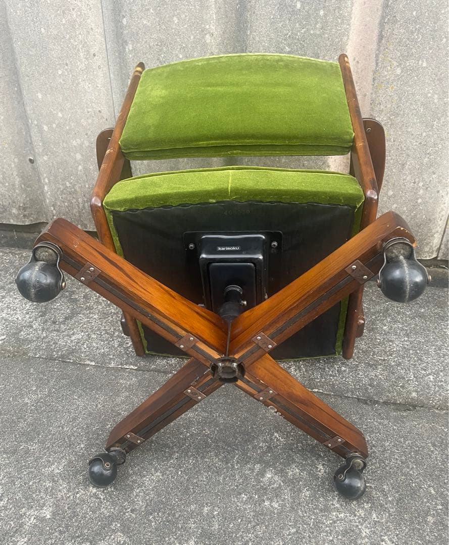 稀少/カリモク/コロニアル/デスクチェア/アームチェア/回転椅子/椅子/③