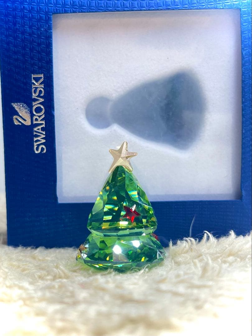 廃盤希少品✨ スワロフスキー　ロッキング　クリスマスツリー　緑　クリスタル　箱付