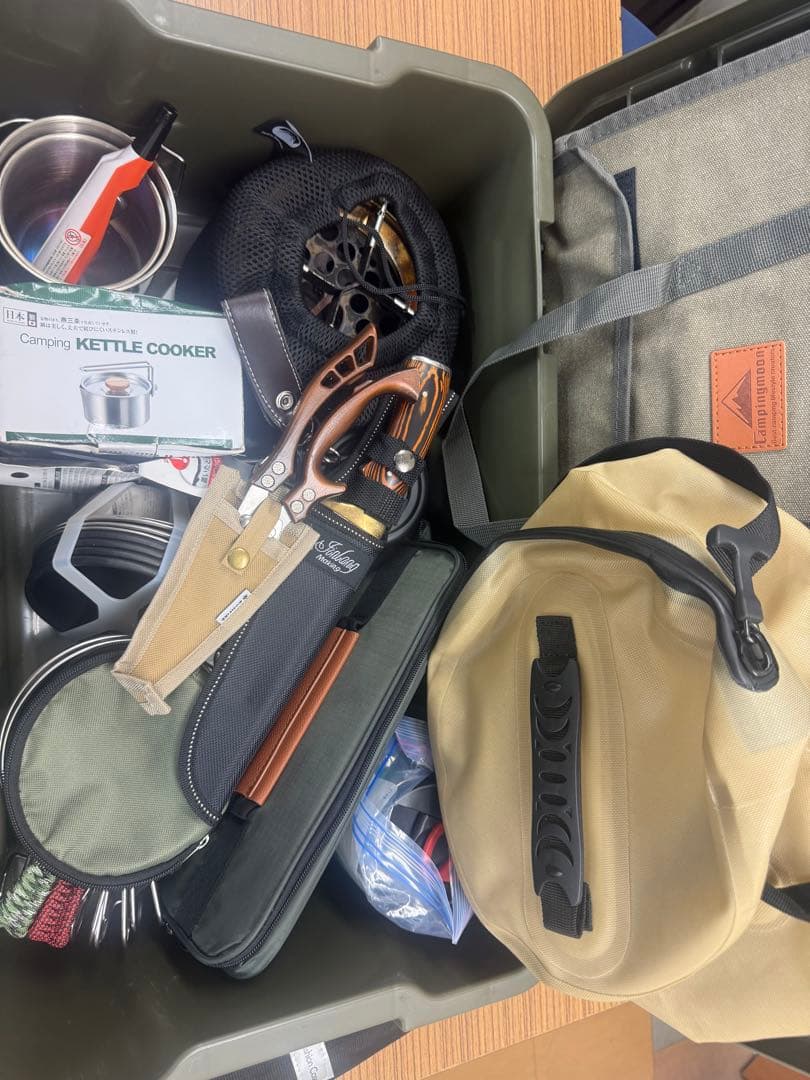 キャンプ調理器具セット、カトラリーセットまとめ売り