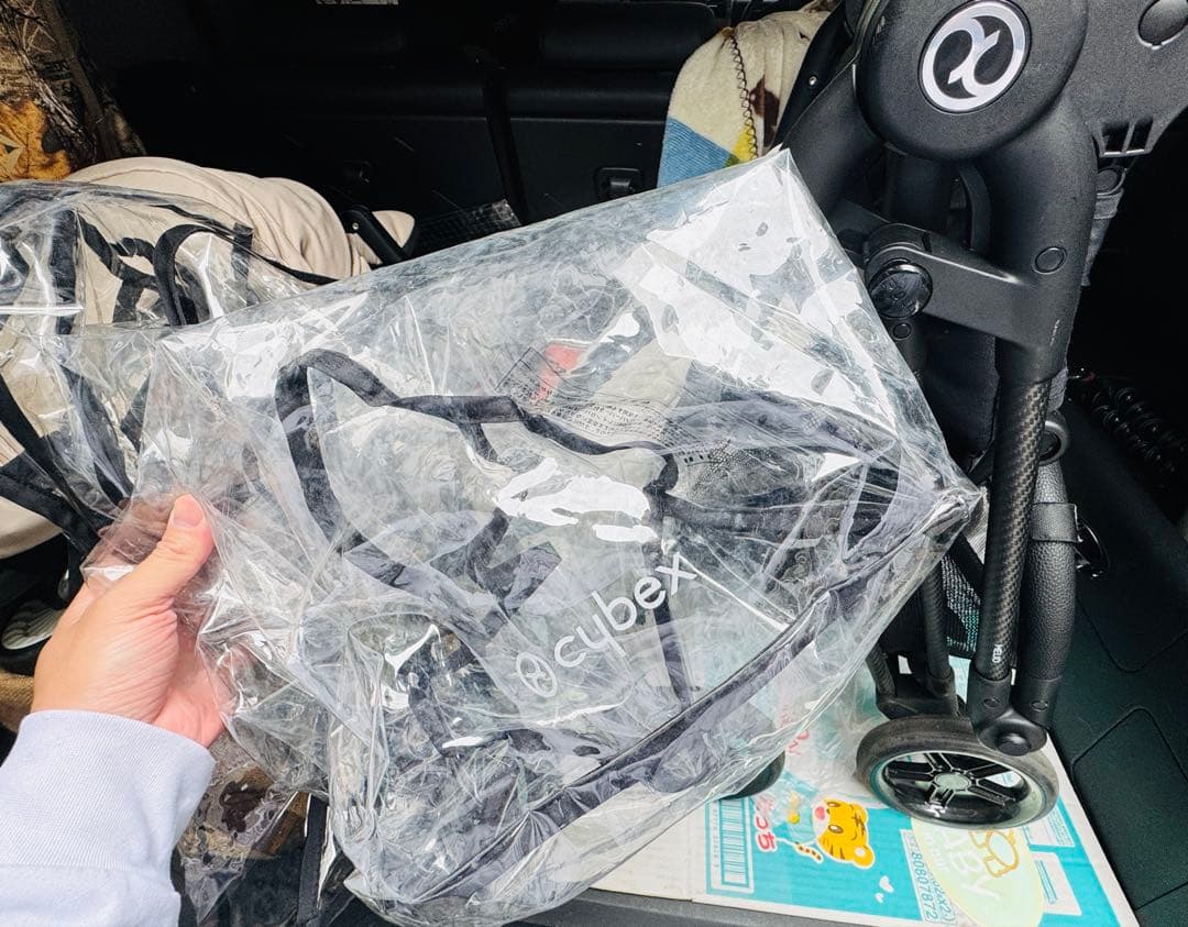 サイベックス メリオ カーボン コットンホワイト 23年式　雨カバー冬シート付