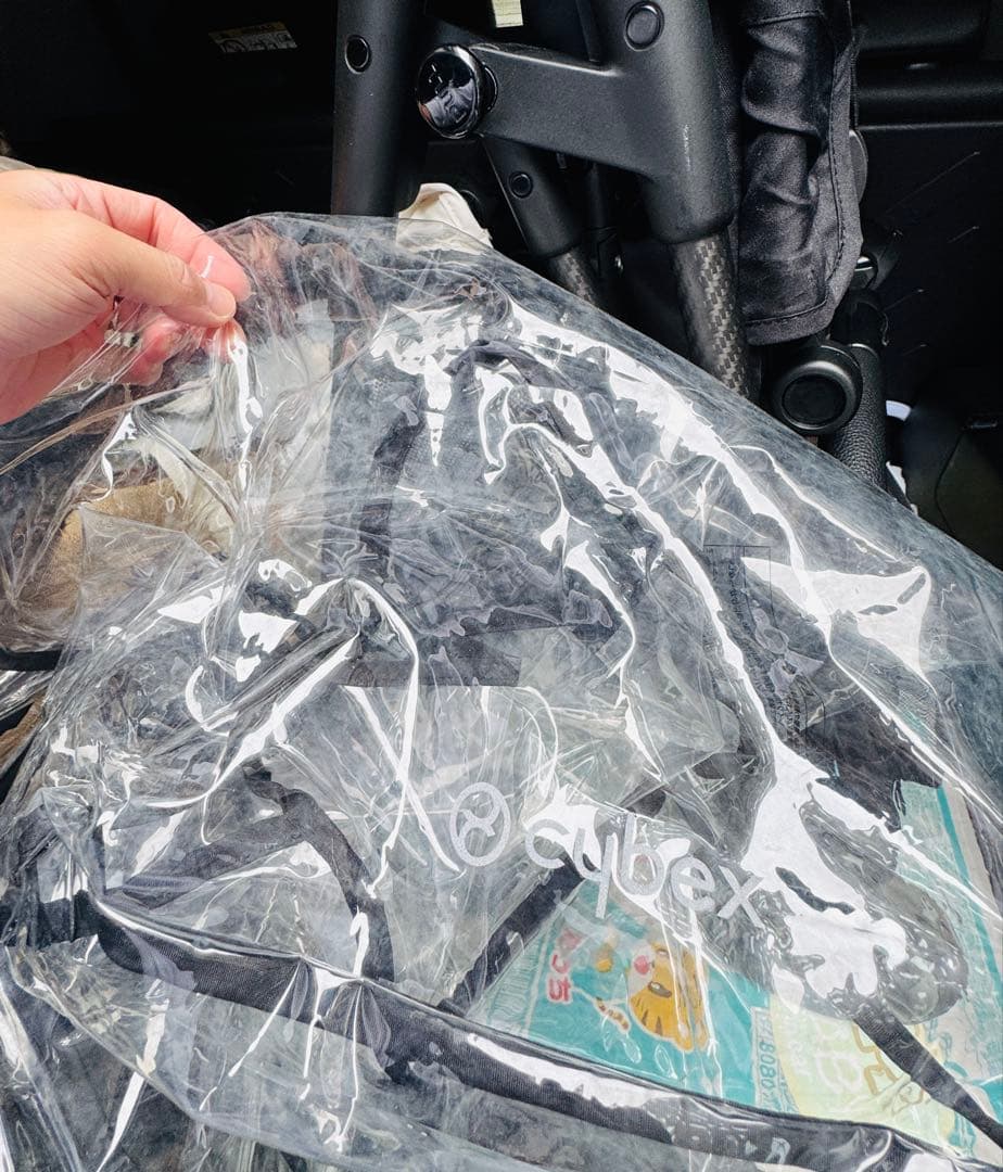 サイベックス メリオ カーボン コットンホワイト 23年式　雨カバー冬シート付