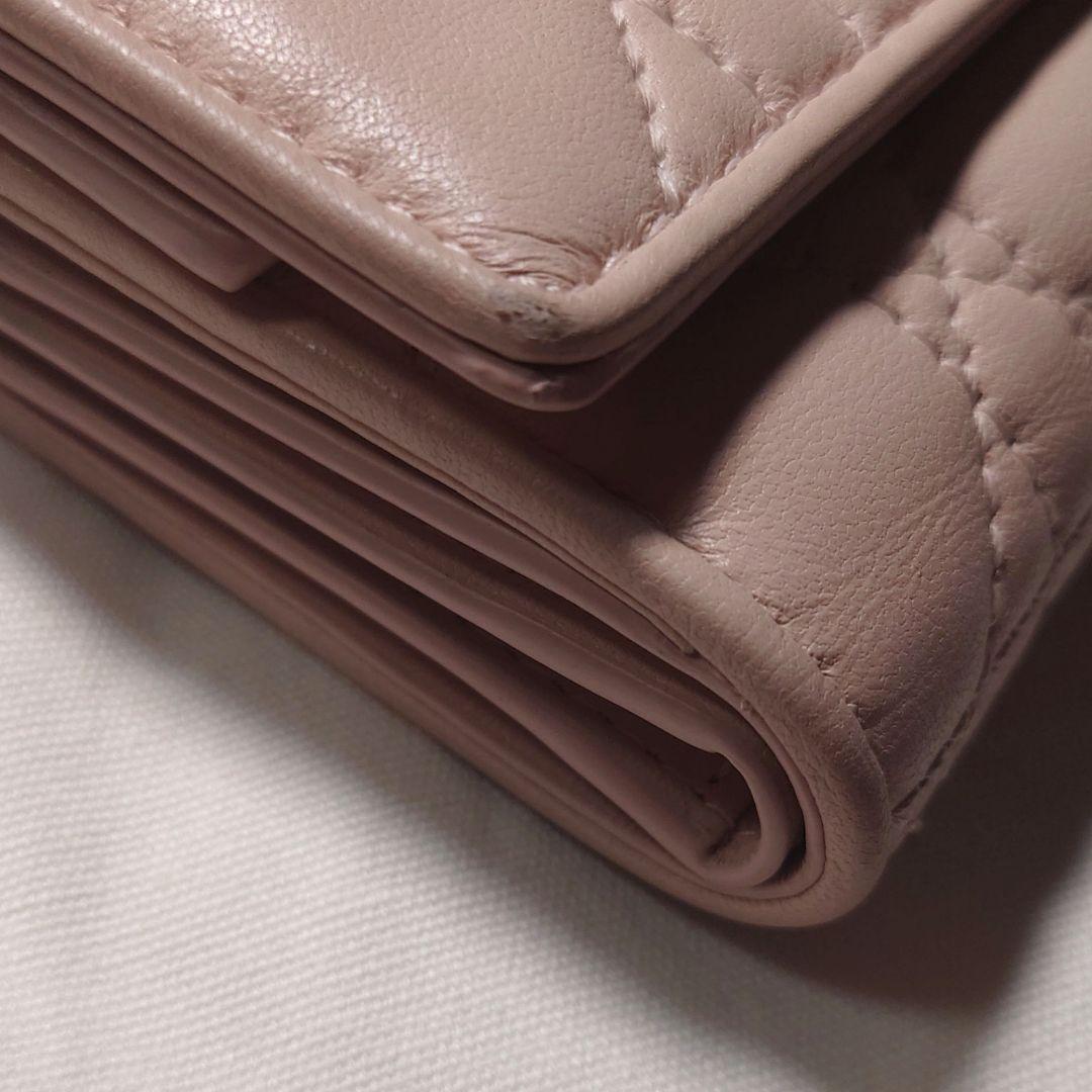 【DIOR】Lady Dior Lotus ウォレット ピンク