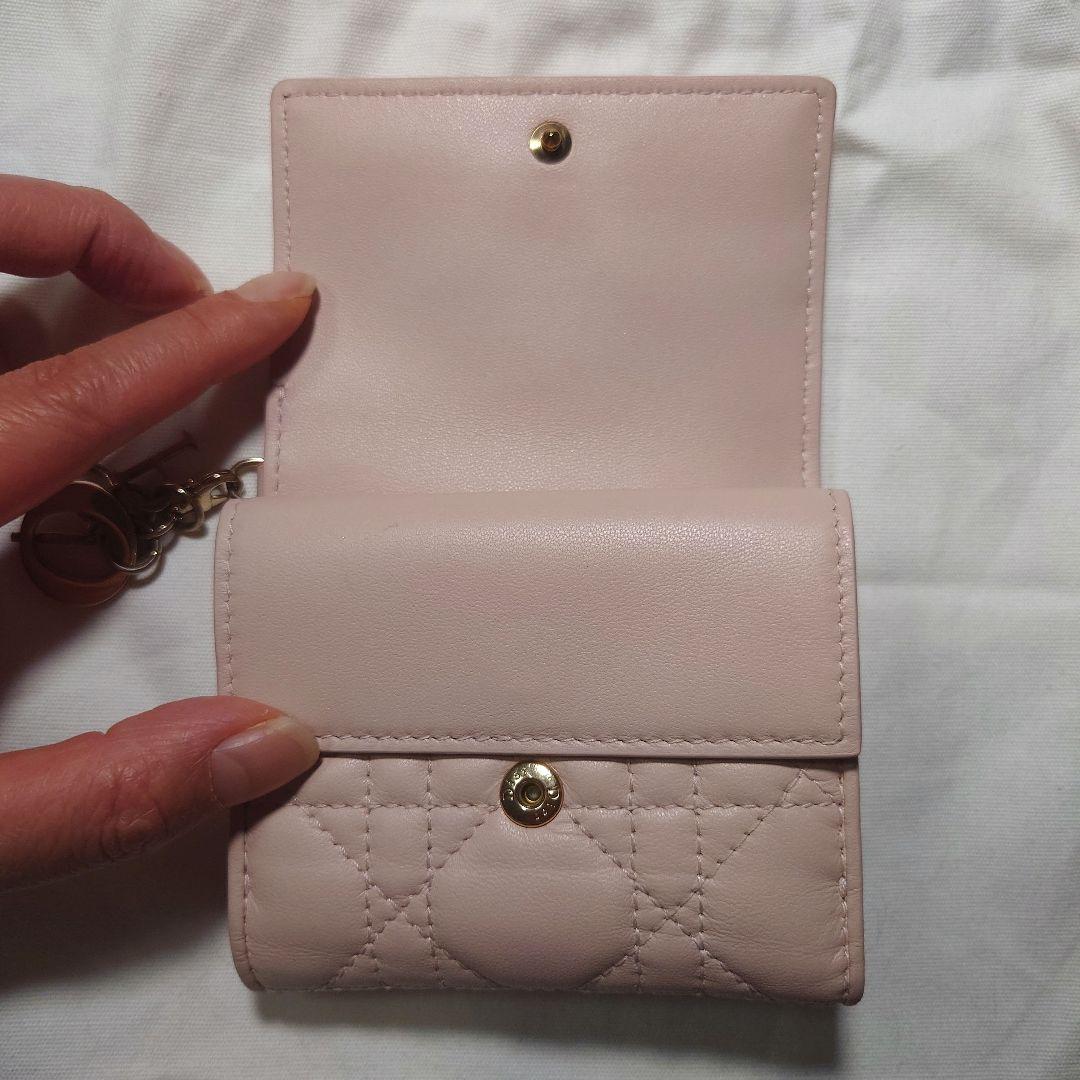 【DIOR】Lady Dior Lotus ウォレット ピンク
