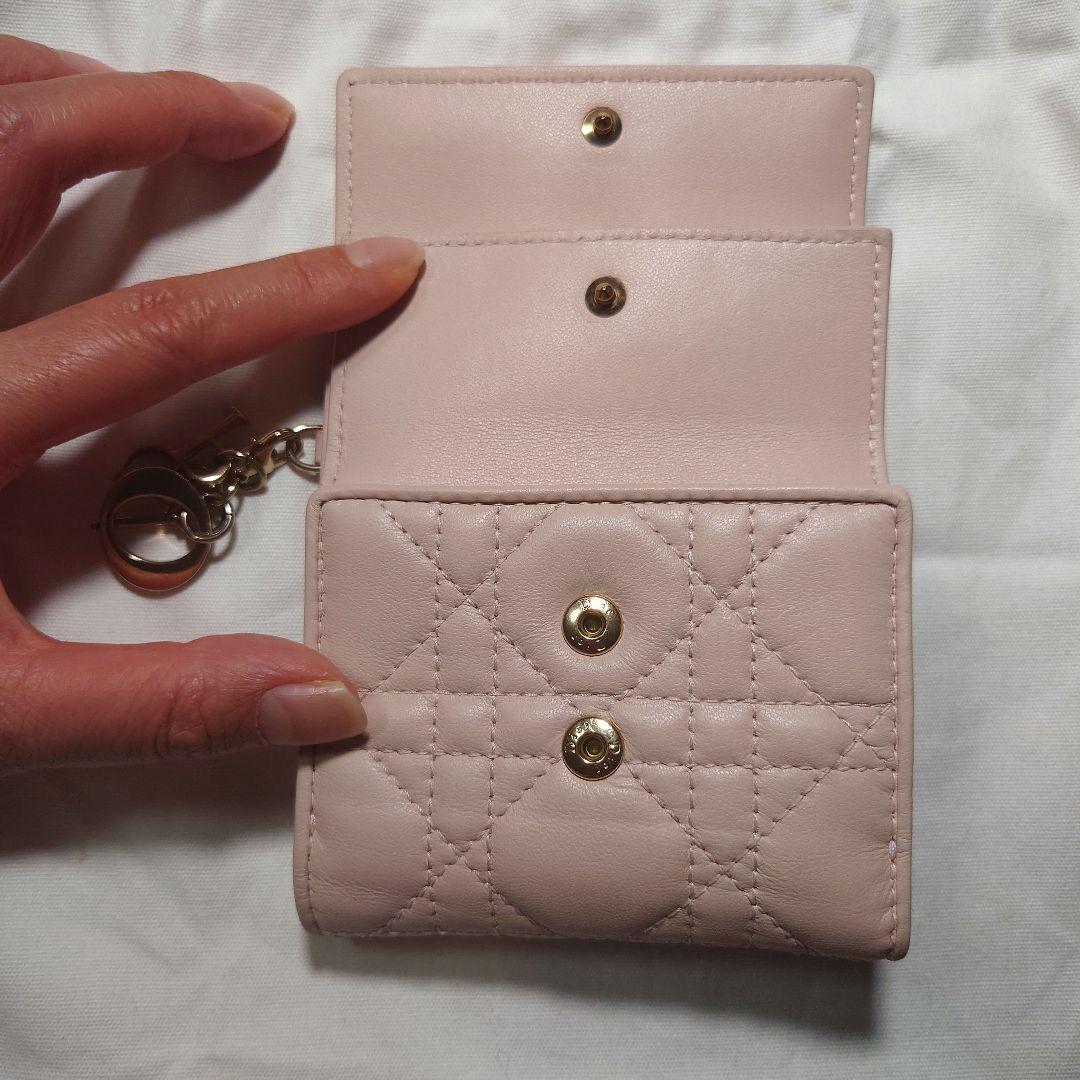 【DIOR】Lady Dior Lotus ウォレット ピンク