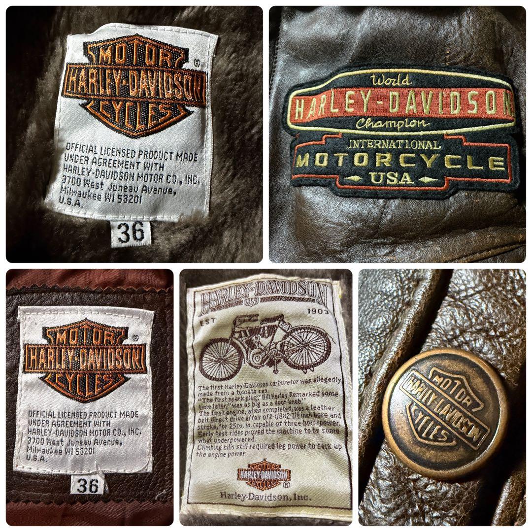 ひ*様 【雰囲気抜群】ハーレーダビッドソン　フライトジャケット　 G-1 襟ボア