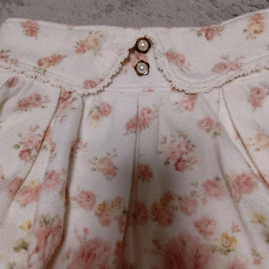 LIZ LISA 花柄 スカパン セットアップ ロリカワ 姫系 起毛