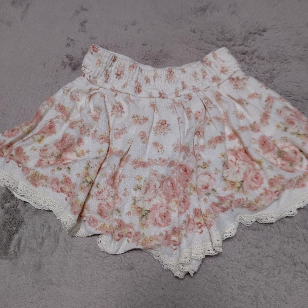 LIZ LISA 花柄 スカパン セットアップ ロリカワ 姫系 起毛