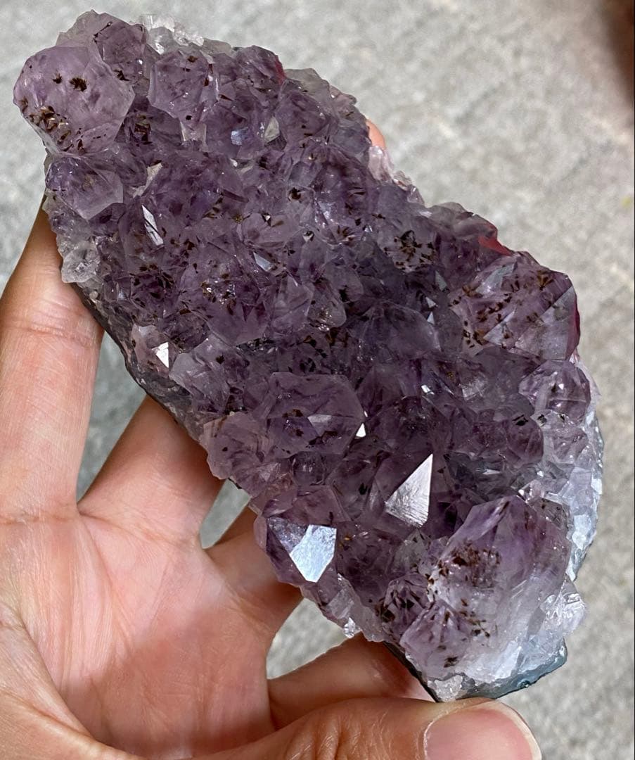 ① カコクセナイト アメジスト 天然石 クラスター 原石 パワーストーン