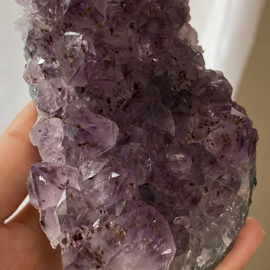 ① カコクセナイト アメジスト 天然石 クラスター 原石 パワーストーン