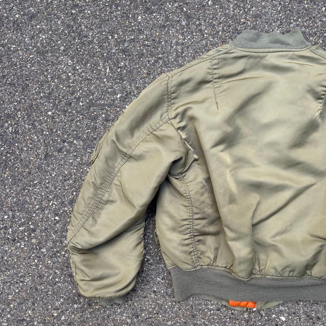 ALPHA 90s USA製米軍MA-1フライト ジャケット Sサイズ　3本線