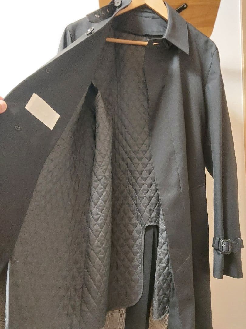 美品　EDIFICE　エディフィス　ブラック トレンチコートロング黒