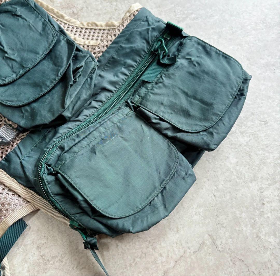 90s Patagonia ショーティー フィッシングベスト グリーン ベージュ