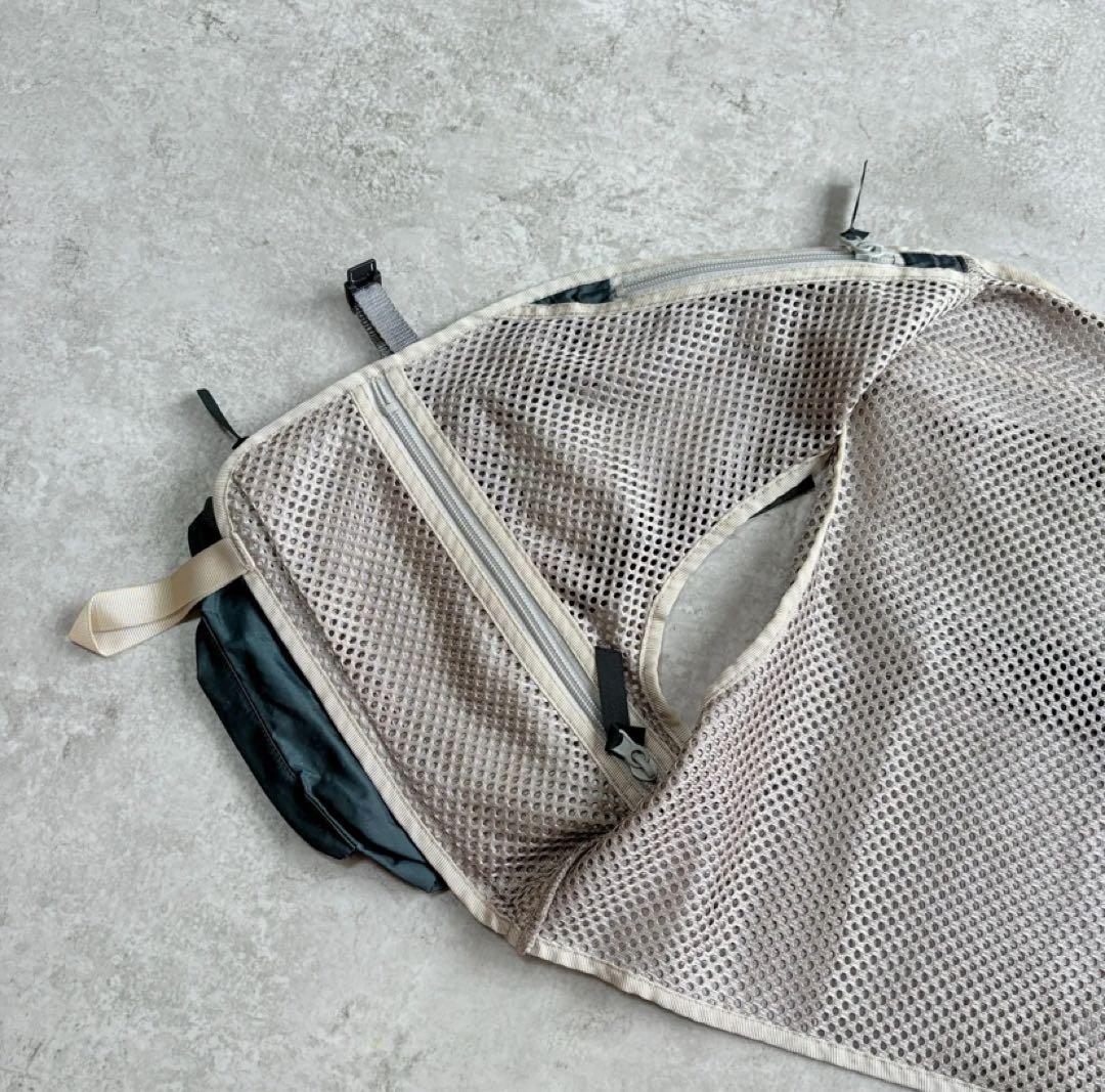 90s Patagonia ショーティー フィッシングベスト グリーン ベージュ