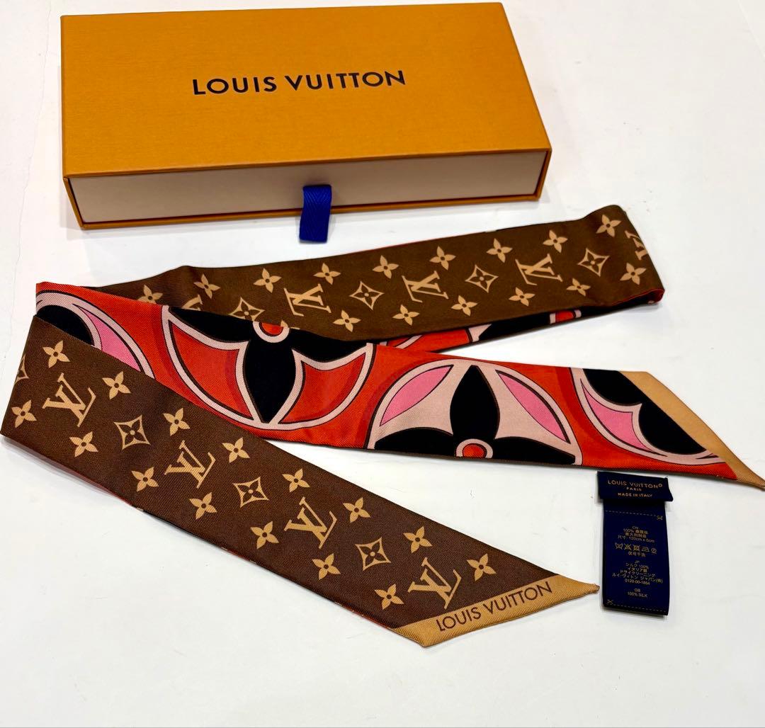 ヴィトン☆バンドー　モノグラム　スカーフ　LV柄　ストール　ロゴ