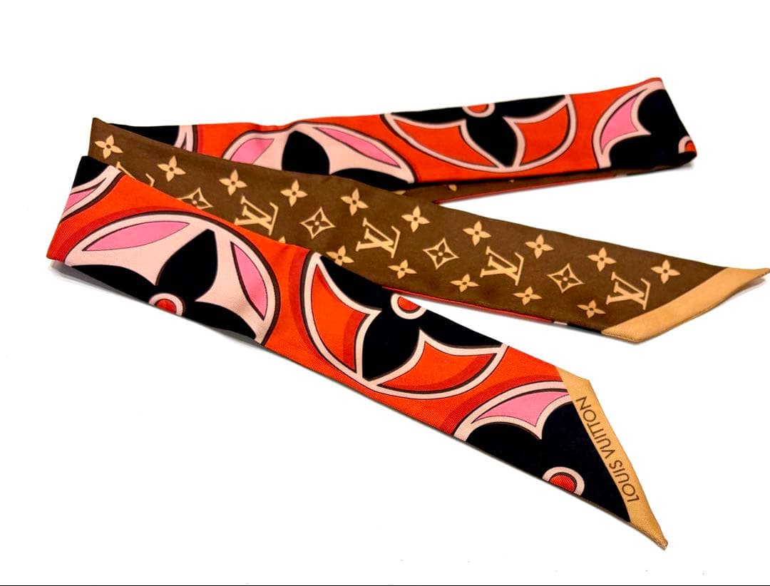 ヴィトン☆バンドー　モノグラム　スカーフ　LV柄　ストール　ロゴ