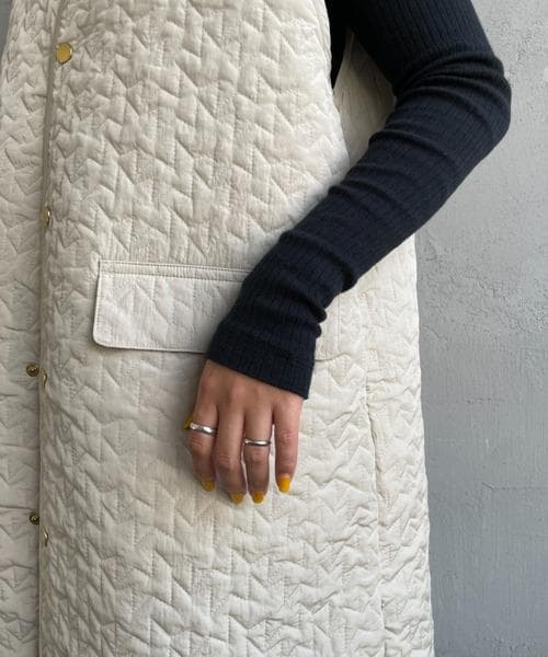 Le glazik キルティングロングベスト 極美品 ル グラジック アイボリー