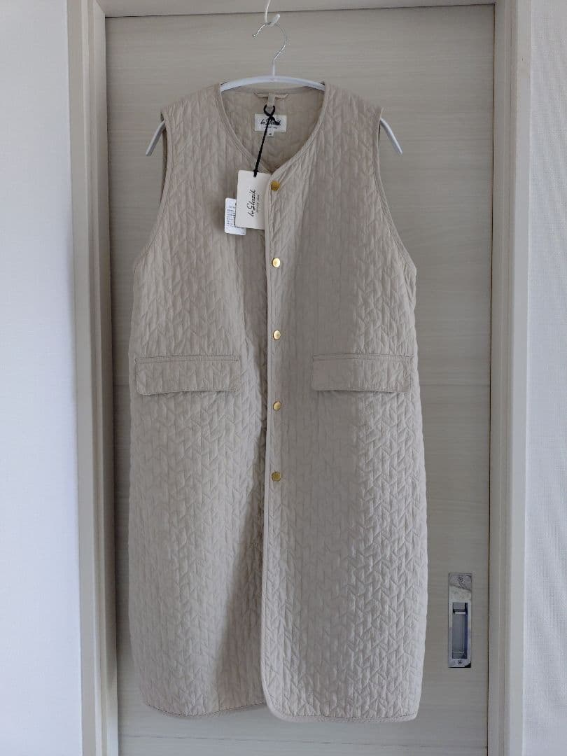 Le glazik キルティングロングベスト 極美品 ル グラジック アイボリー