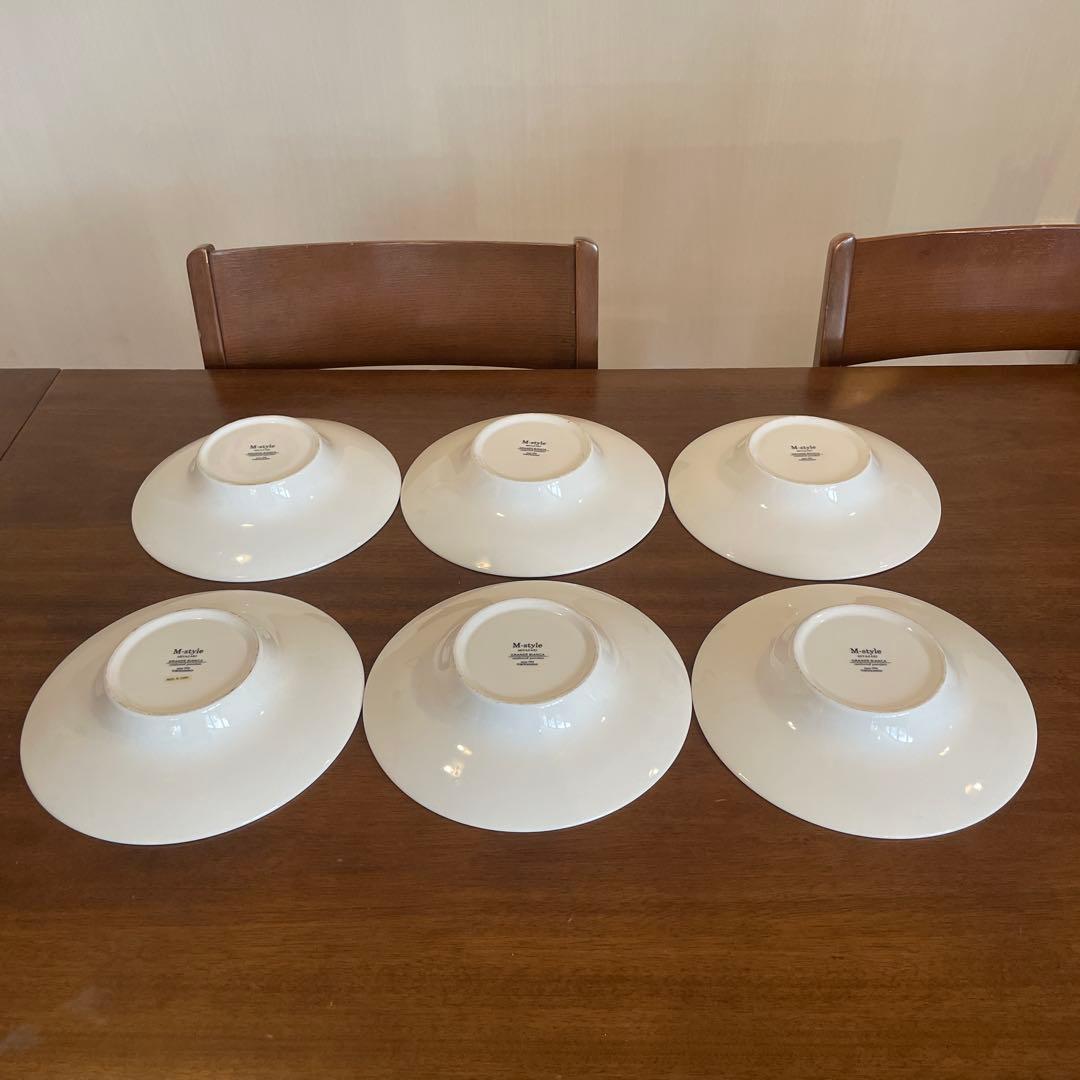 M-STYLE ホワイトクープ皿6枚セット