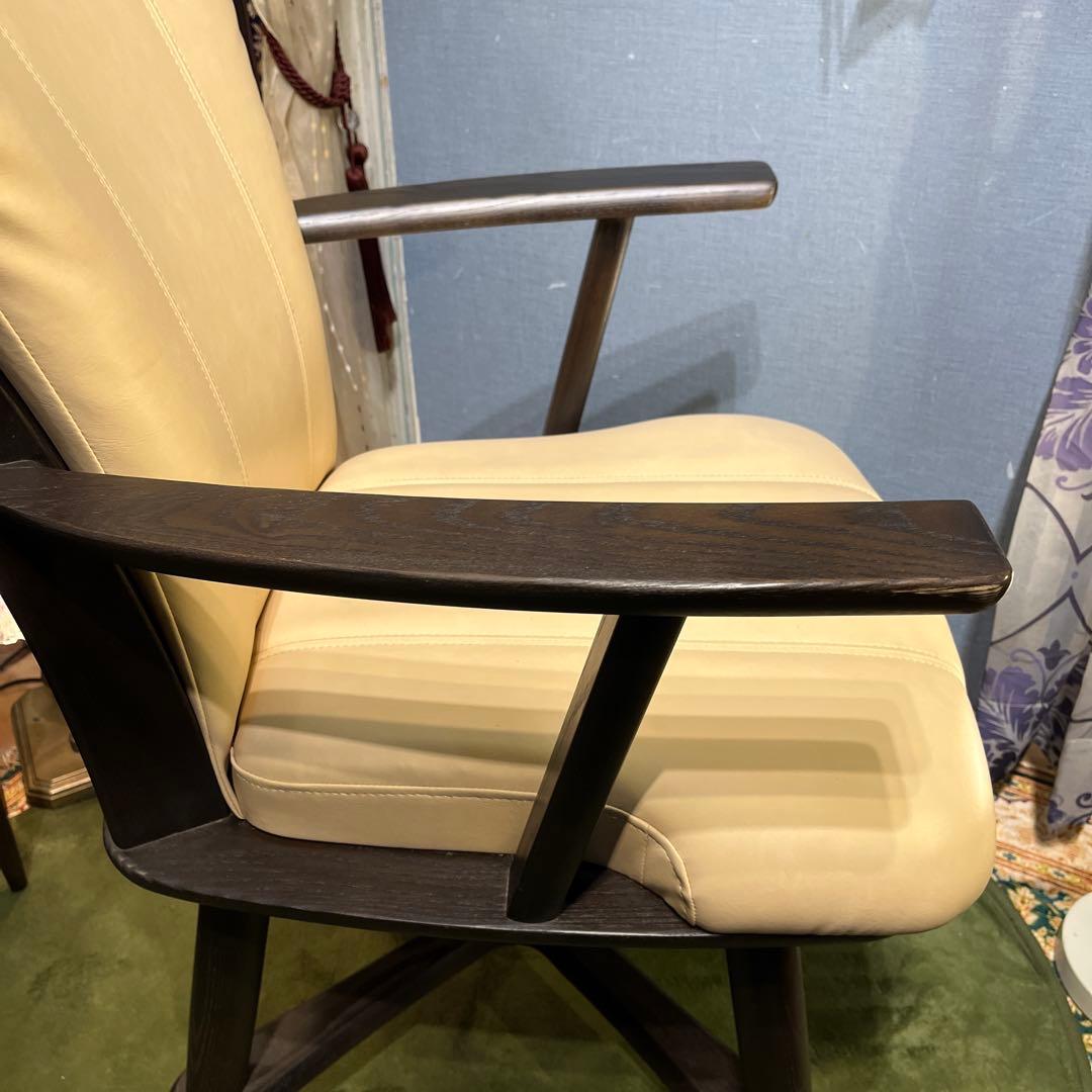 Sale L ２　ナガノ　クラッシックキャスター付　３６０度回転　　アームチェア