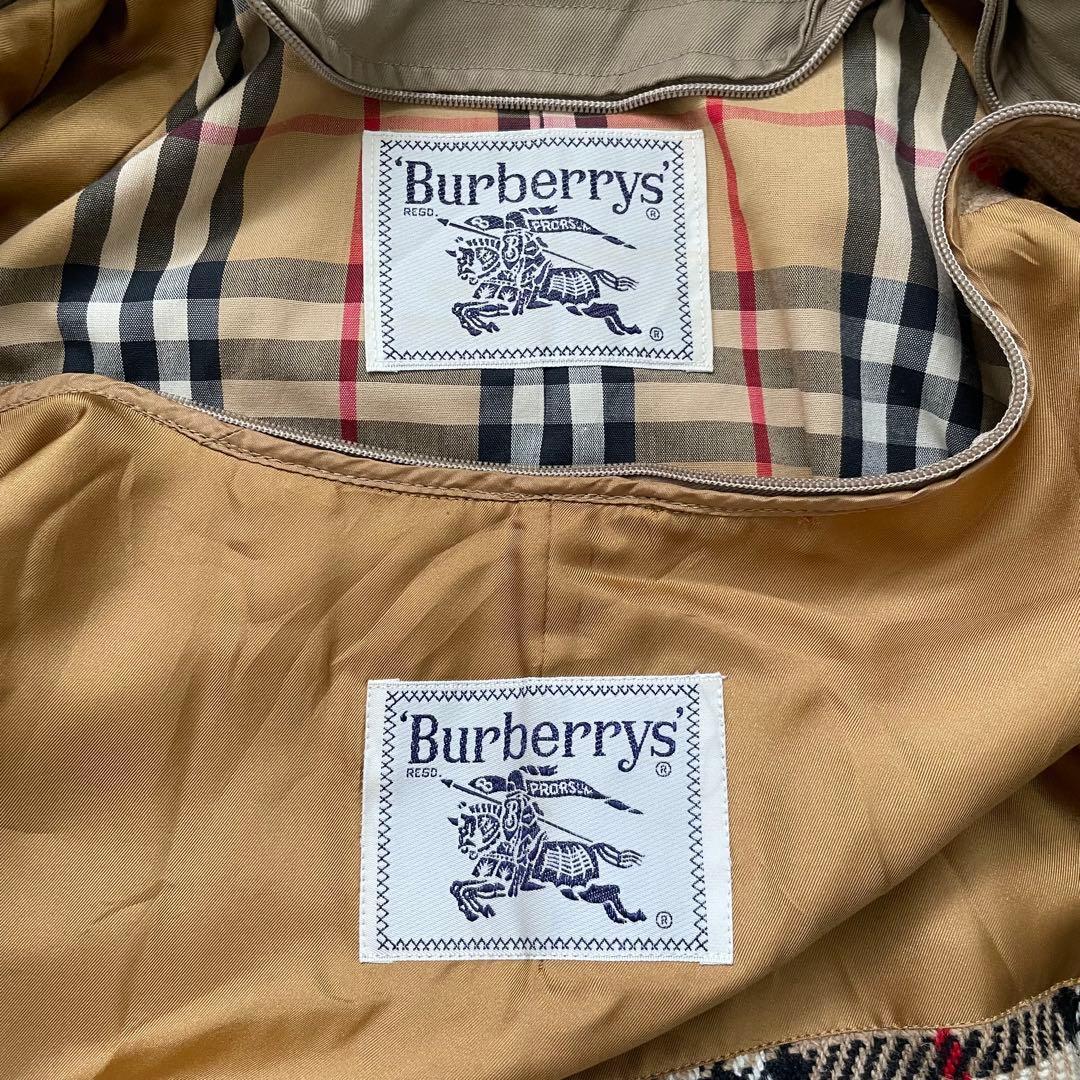 極美品 バーバリー ステンカラーコート ハニーベージュ ノバチェック ライナー