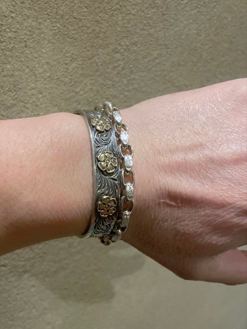 鷲見太郎 TARO WASHIMI ワシミタロウ 唐草バングル K18 S