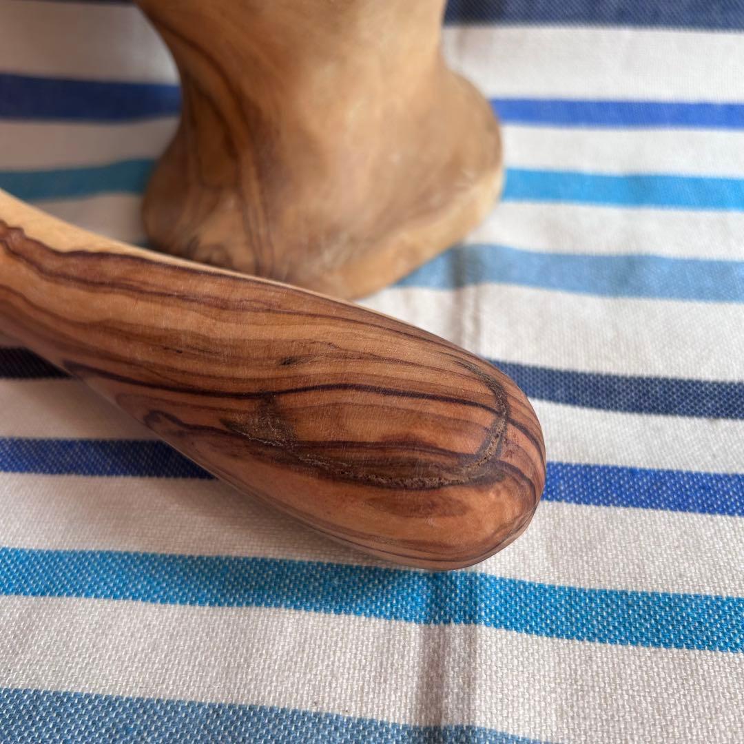 オリーブの木　超特大 すり鉢すりこ木のセット　高さ約20cm