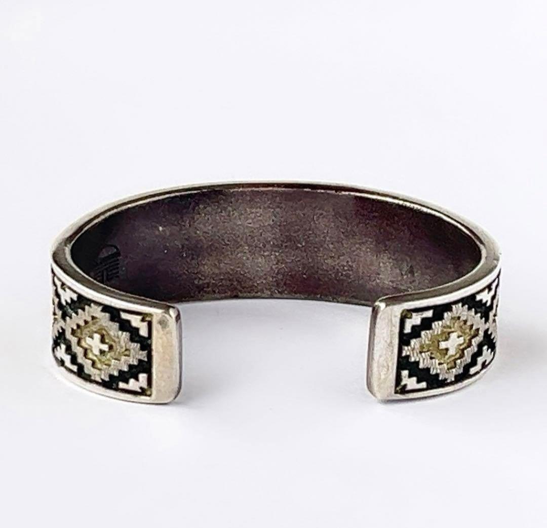 ナバホ族 ダンジャクソン ラグオーバーレイバングル ブレスレット ジュエリー