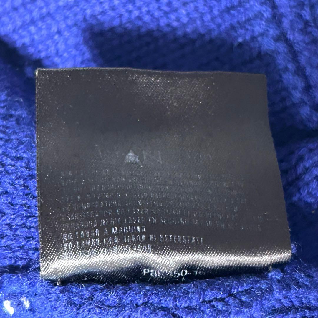 希少　ジョルジオアルマーニ　カーディガン　52 ブルー系　ジップアップ　ニット