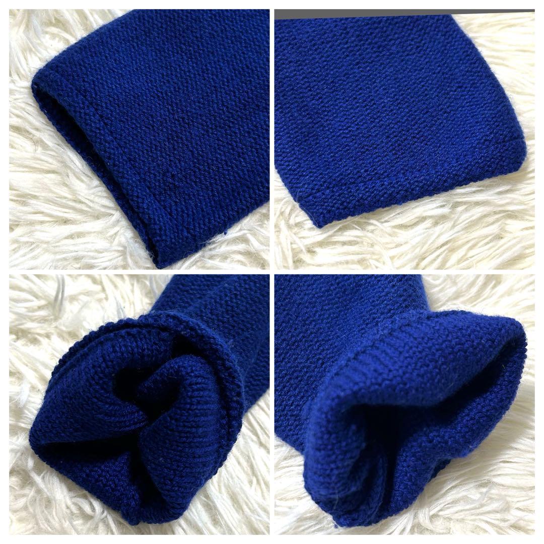 希少　ジョルジオアルマーニ　カーディガン　52 ブルー系　ジップアップ　ニット