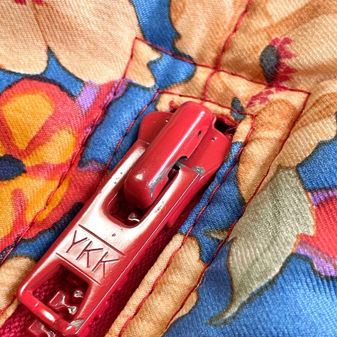 LEONARD レオナール 保温 花柄 スタンドカラー キルティング 中綿ベスト