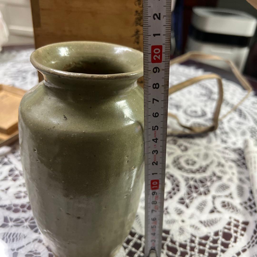 高麗青磁花瓶　約20cm ビンテージ