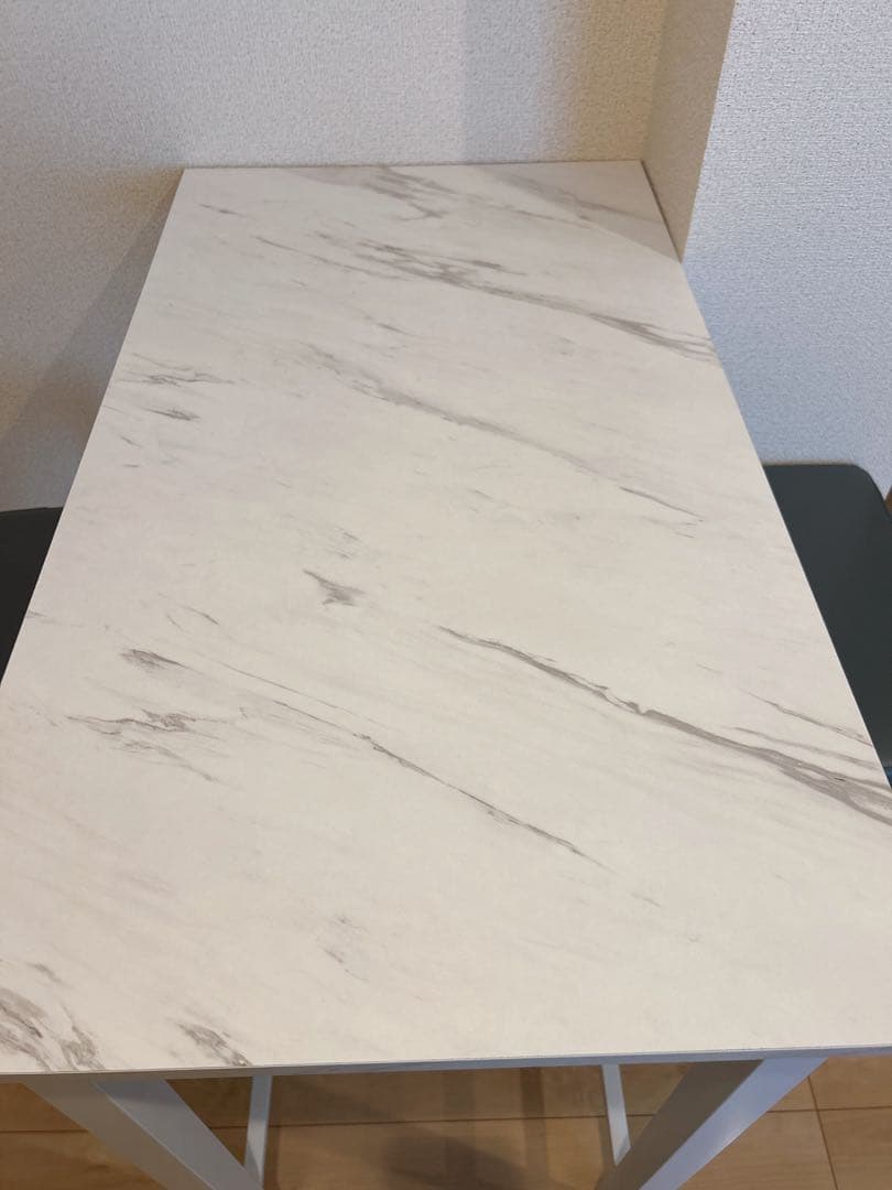 【直接取り引き限定】カウンターテーブル チェア 3点セット 大理石柄 美品