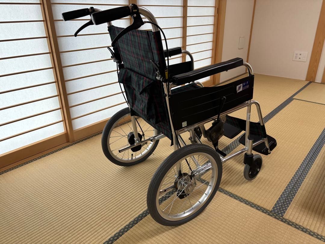 MiKi 介助用車椅子 チェック柄