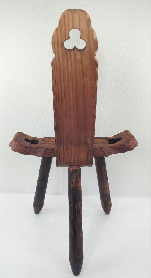 【2脚セット】シェファードチェア 木製椅子 三本足 アンティーク *W65W66