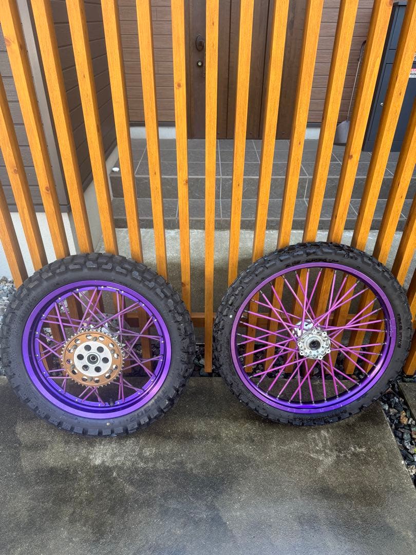 セロー250S(BA-DG11J) 純正タイヤホイール　前後セット