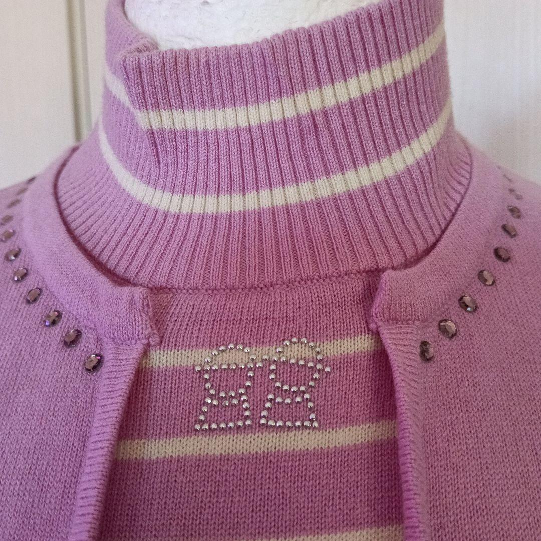 rei‼️PICONE ピッコーネ ビジュー付き ストライプ ニット