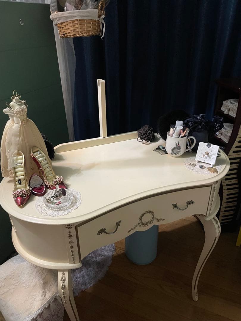 アンティーク　ドレッサー　三面鏡　フランス　送料込み