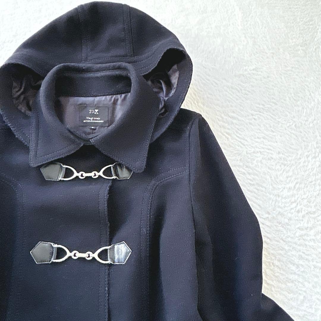 希少大きめ46✨23区 カシミアダッフルコート　2way 伊製　3XL 紺