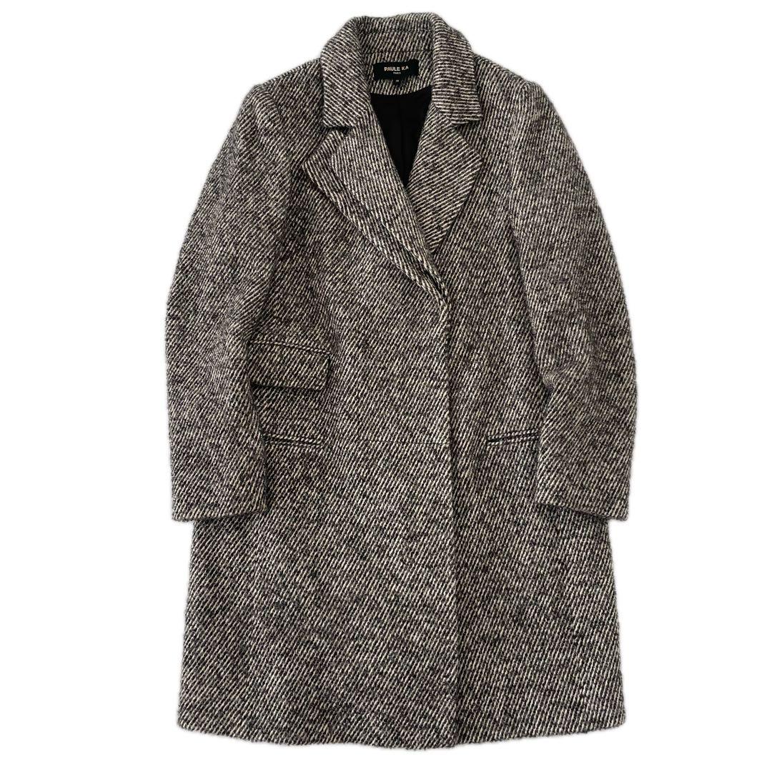 PAULE KA ポールカ ヘリンボーンモヘヤウールチェスターコート