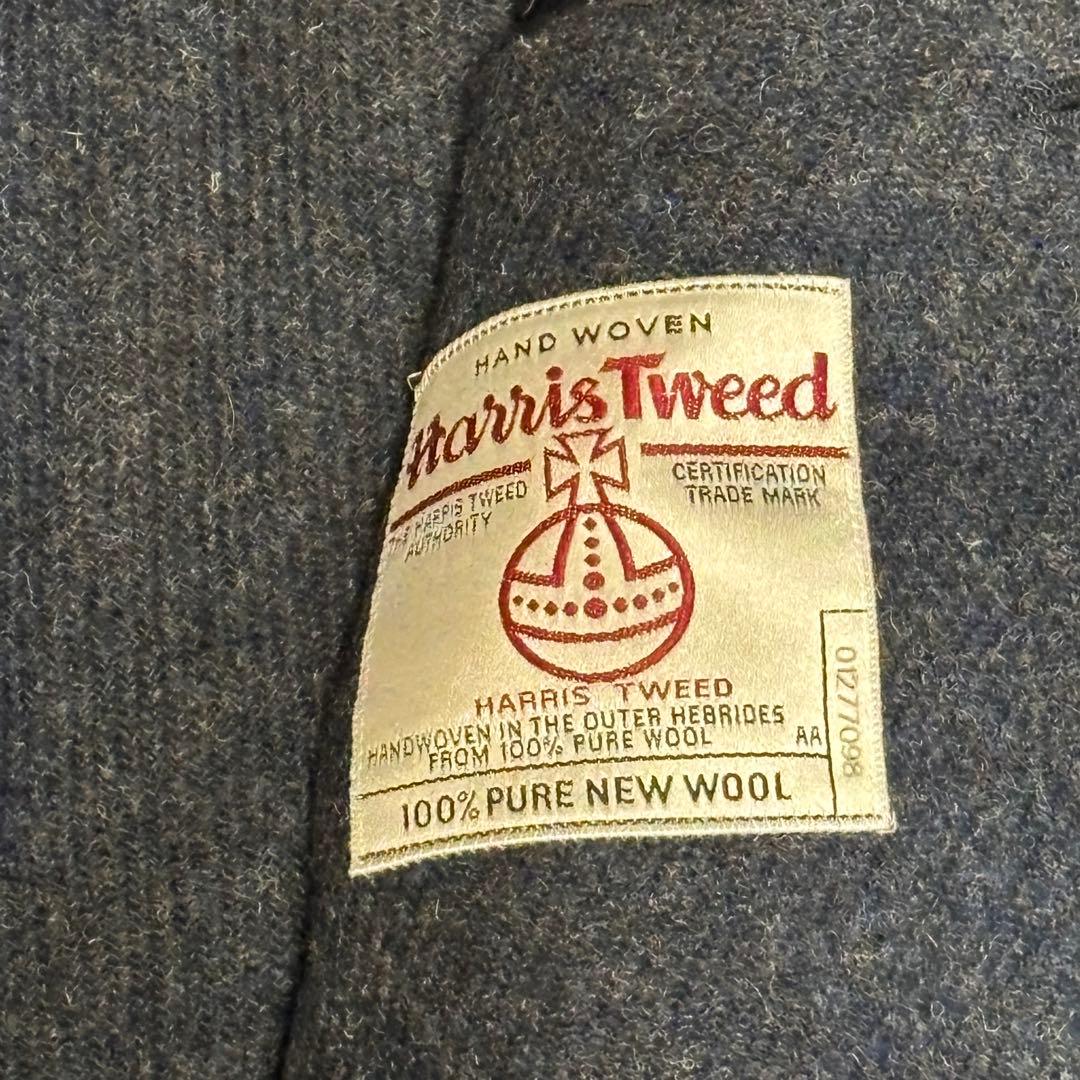 希少色 ハリスツイード　ウールロングコート チェスターコート Lサイズ