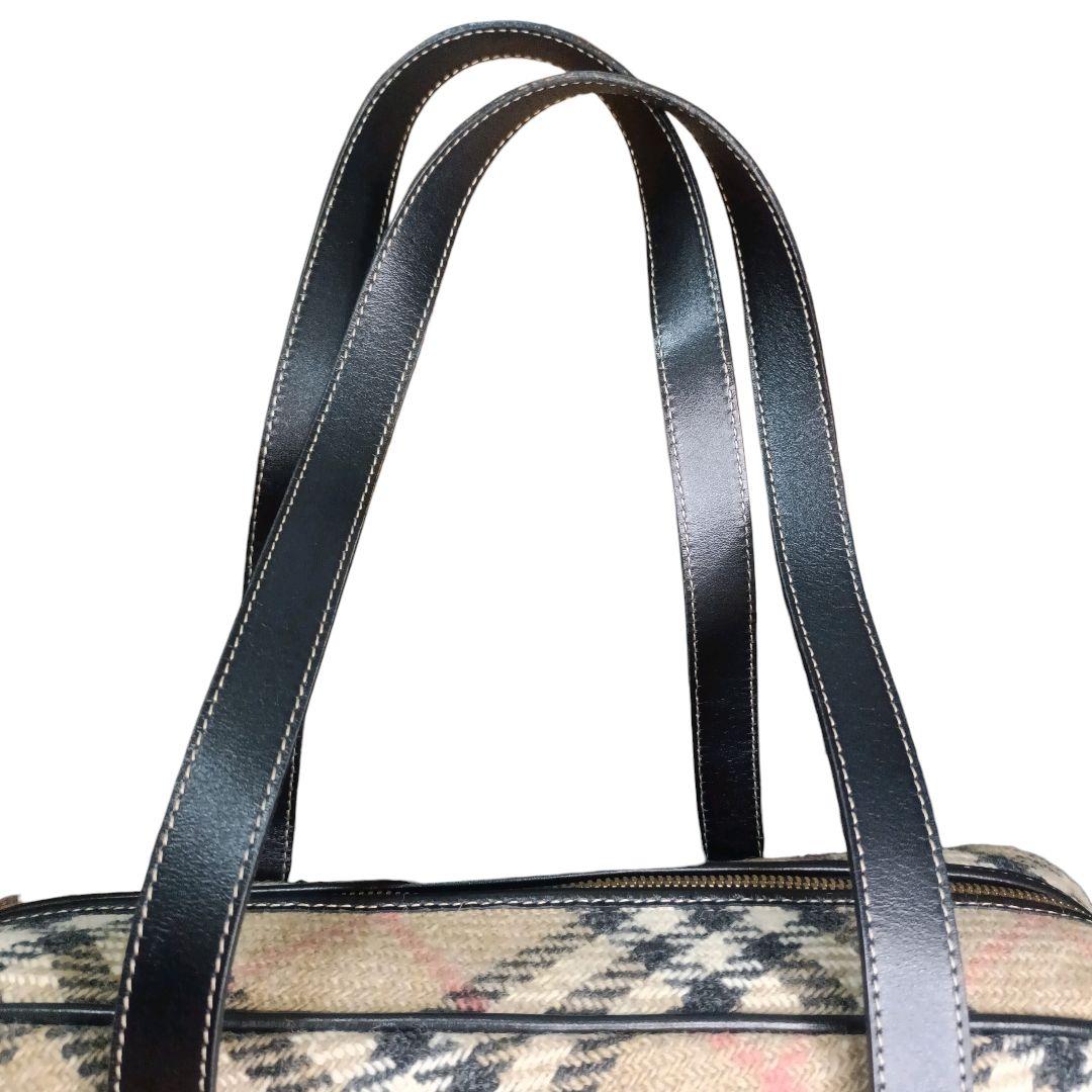 ✨Burberry London ノバチェック コットン ミニボストンバッグ