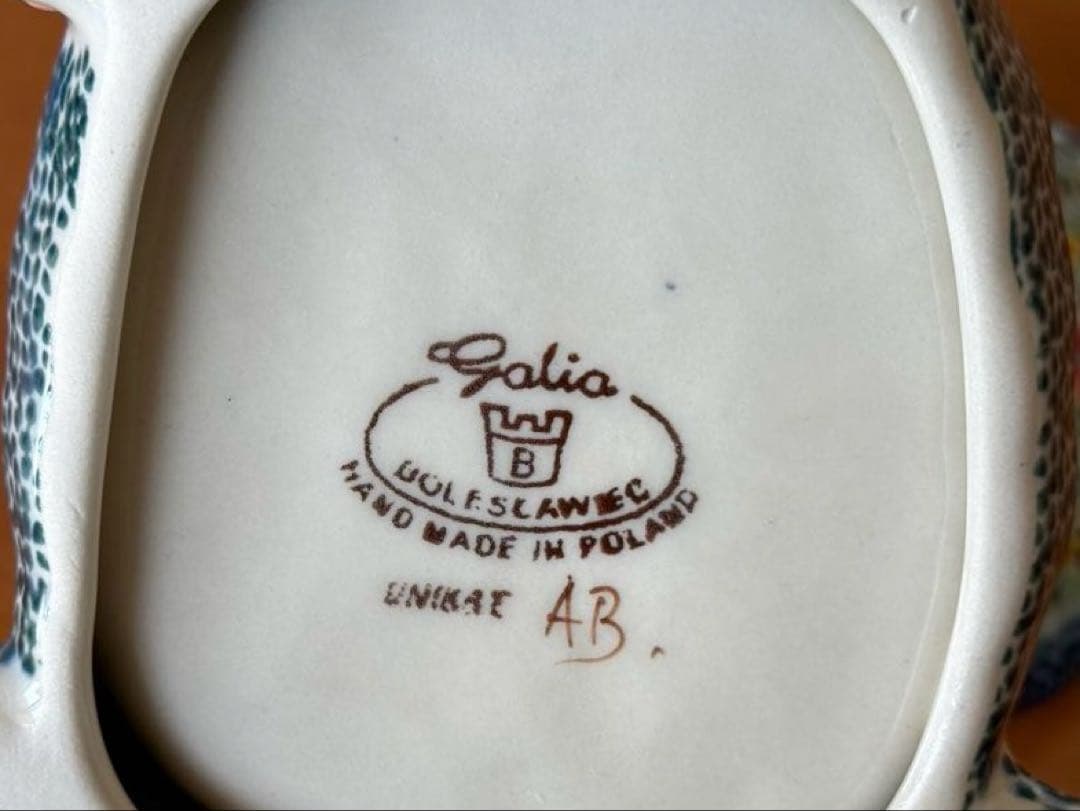 ポーランド陶器　ガリア社　カメの小物入れ