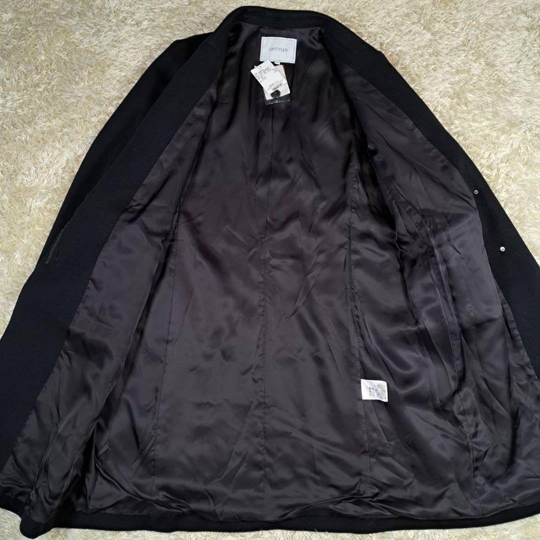 未使用品　アンタイトル　22AW カシミヤ混 チェスターコート　ブラック