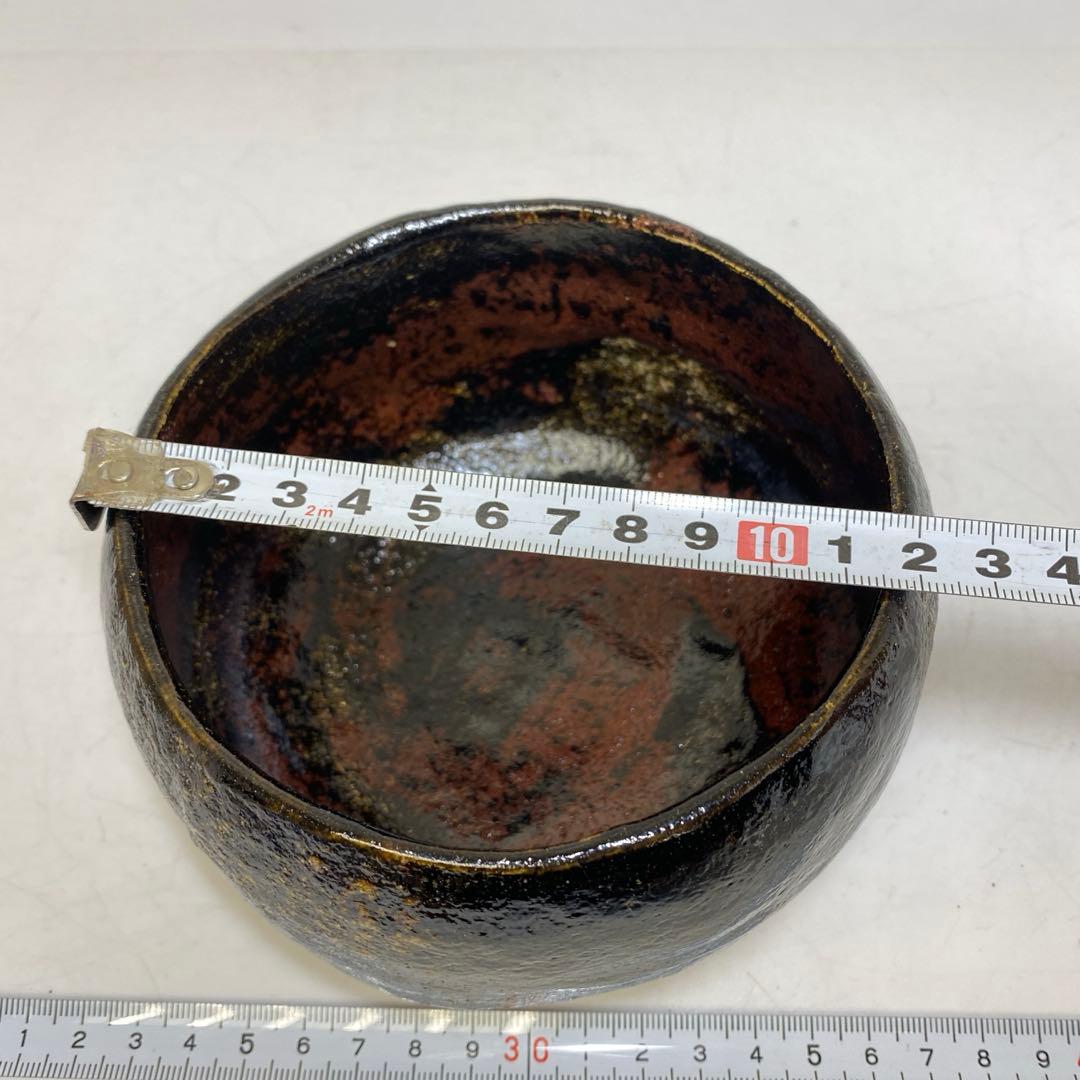 ☆茶3佐々木昭楽 光悦写 紙屋 黒楽茶碗 共箱 東T8-0209①