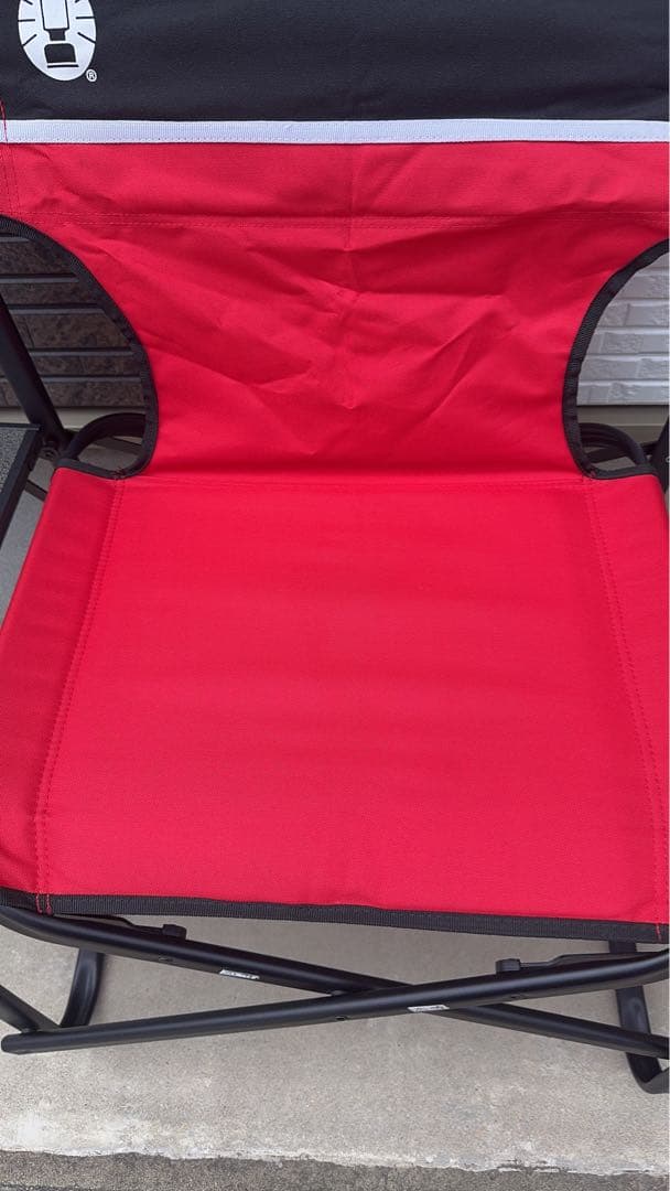 【★限定価格★】Colemanサイドテーブル付デッキチェアST(レッド)2脚