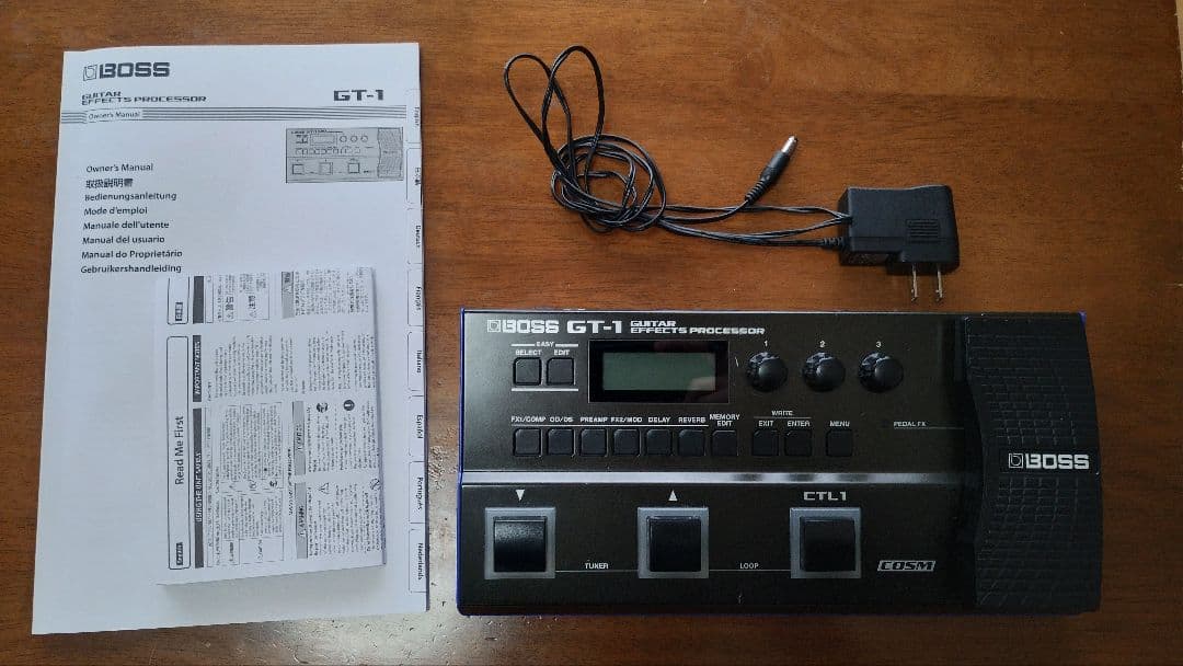 BOSS GT-1 acアダプタ、説明書付 ギターマルチエフェクター