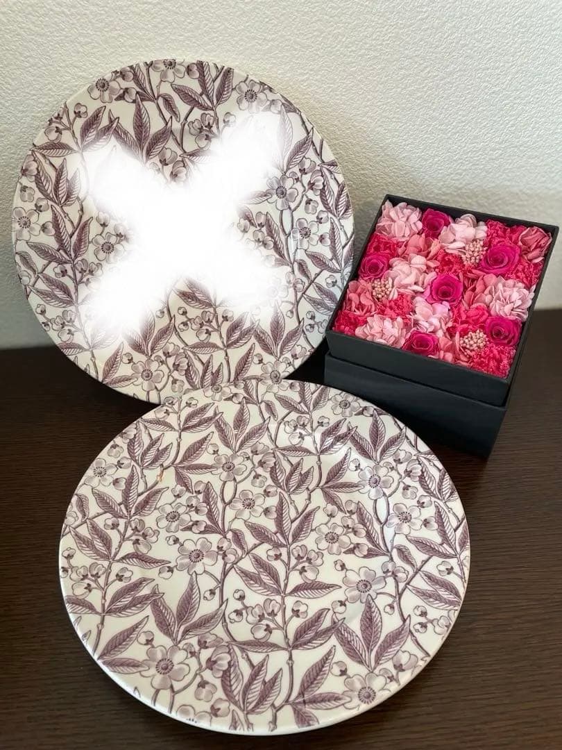 バーレイ プラム プルナス 22.5cm皿　1枚　レア　Burleigh