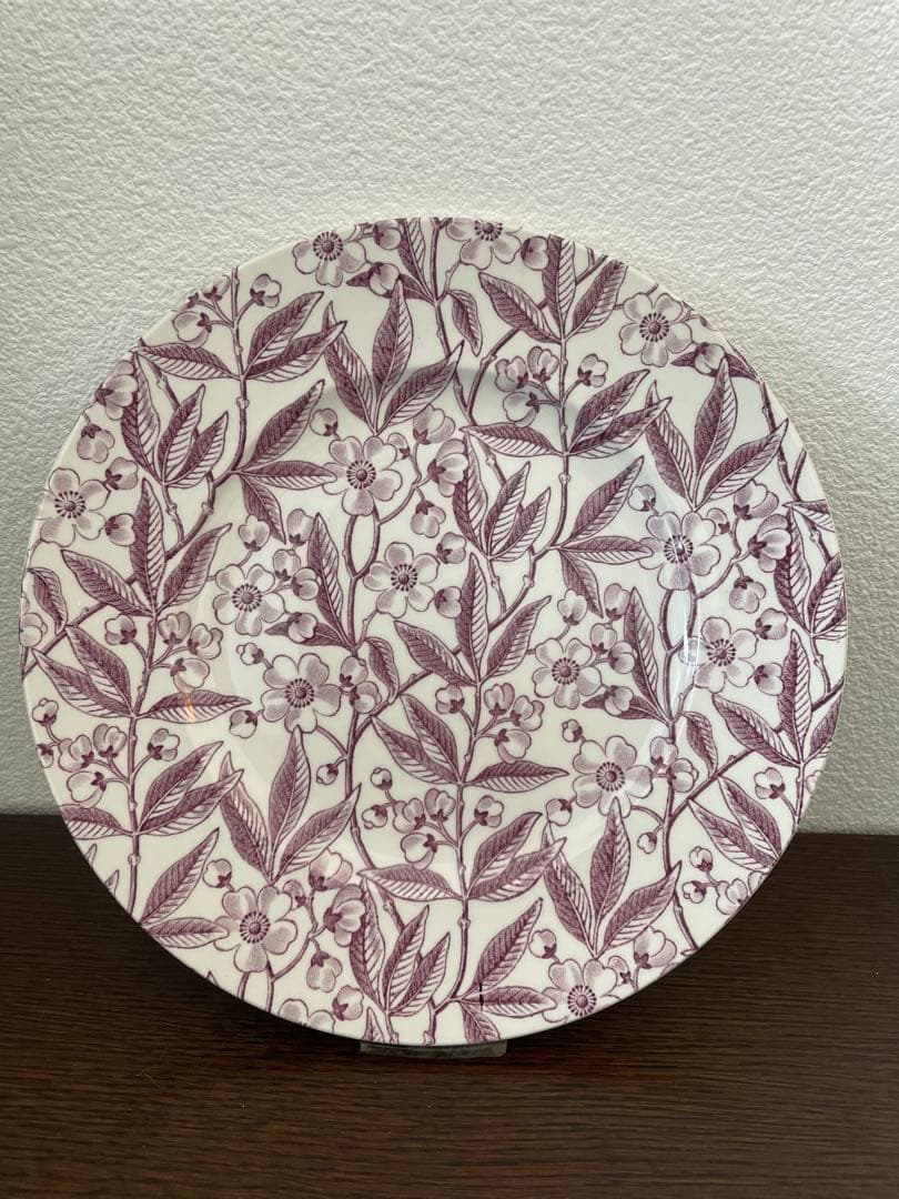 バーレイ プラム プルナス 22.5cm皿　1枚　レア　Burleigh